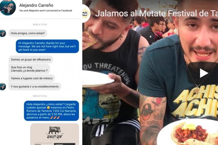 Se burlan de supuestos influencers que querían comer gratis