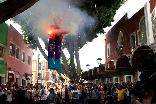 Todo listo para la quema del Judas en el barrio del Artista