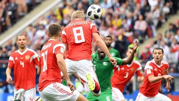 Rusia pasa 5-0 sobre Arabia Saudí en inauguración del Mundial