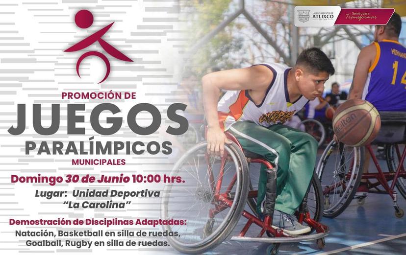 Atlixco, será sede de exhibición de Juegos Paralímpicos