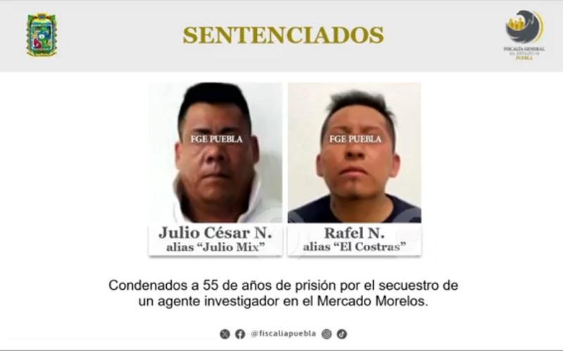 Dan 55 años de prisión a Julio Mix y El Costras por secuestro en el Mercado Morelos