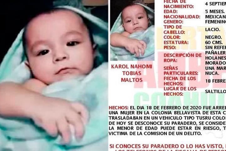 Karol Nahomí estaba enferma y al morir su mamá la tiró en lote baldío