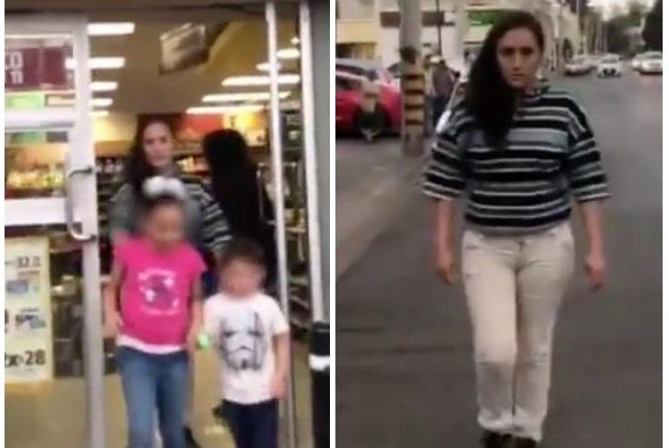 VIDEO La graba dejando a sus hijos en un Oxxo y lo acusa de manosearla 