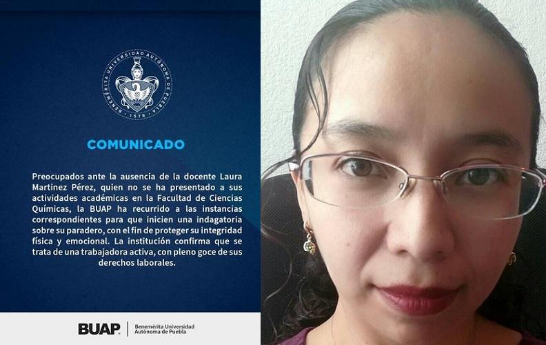 Maestra de la BUAP no está desaparecida, confirma Céspedes