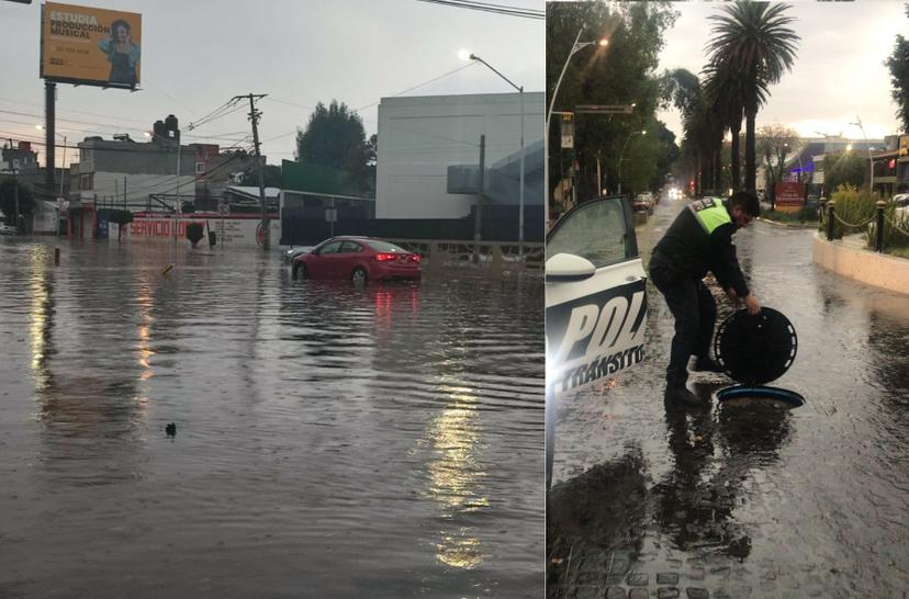 FOTOS Poblanos quedan varados en medio de tormenta y granizada