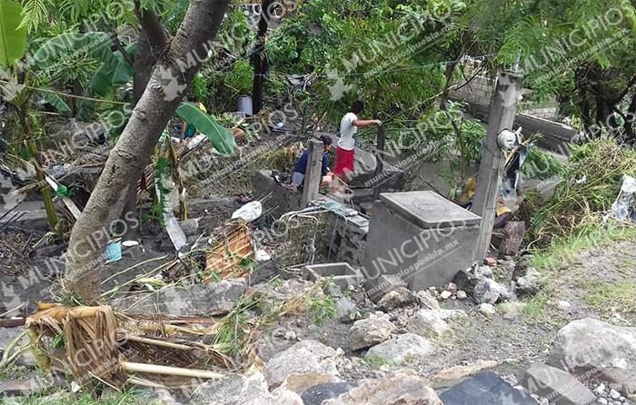 Fuertes lluvias dejan afectaciones a 50 viviendas en Izúcar  