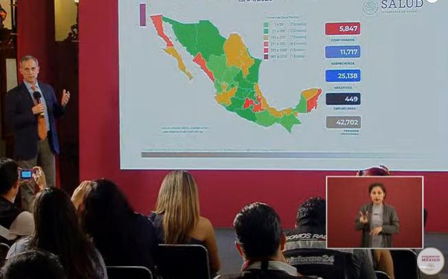 EN VIVO Aumenta a 5847 los casos de coronavirus en México; hay 449 muertos