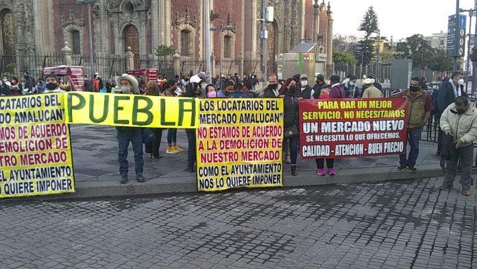 Ayuntamiento de Puebla respeta derecho de locatarios a manifestarse  