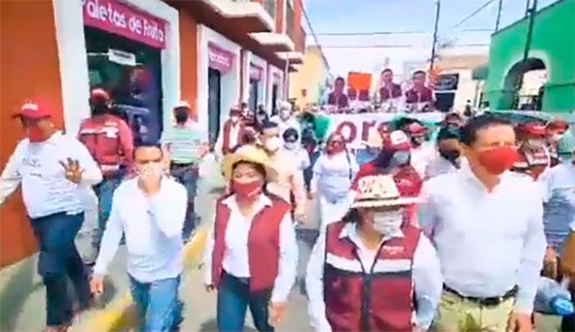 Realizan caminata en favor de Lorenzini en San Pedro Cholula