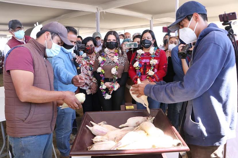 Campesinos de Texmelucan reciben apoyos por 5 mdp