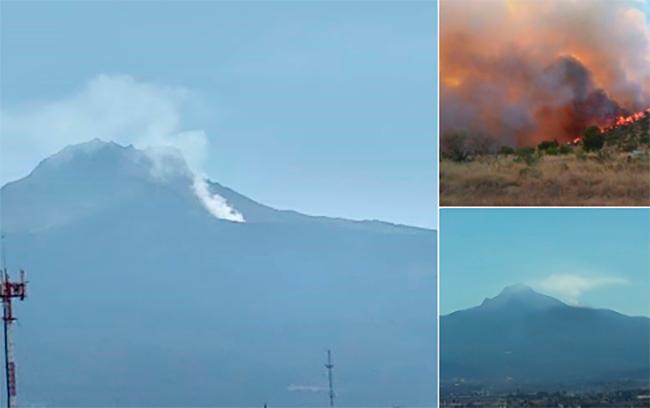 Registran incendio en La Malinche