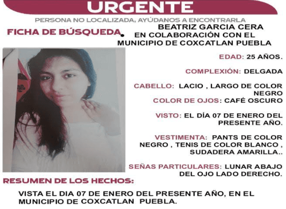 Buscan a madre e hijos desaparecidos en Coxcatlán 