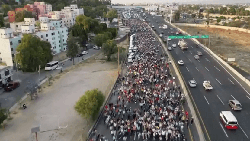 VIDEO Realizan marchan sobre la México-Pachuca contra el crimen