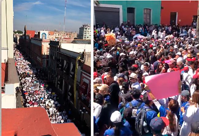 VIDEO Estudiantes poblanos hacen historia, miles marcharon hoy