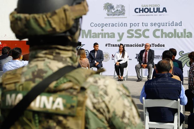 Marina y municipales ya trabajan por la seguridad de San Pedro Cholula