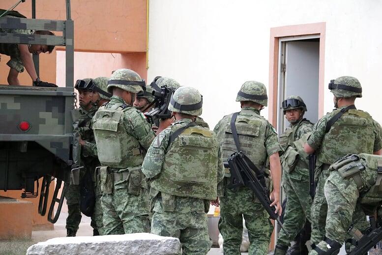 Auditorio municipal, base de operaciones de la GN en Amozoc