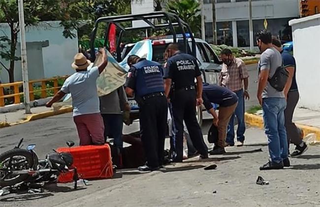 Accidentes en moto dejan cuantiosos daños materiales en Atlixco