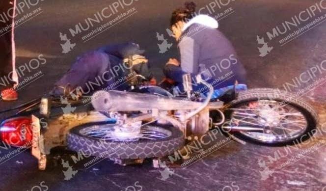 Conductor deja herido a motociclista sobre la Puebla-Orizaba