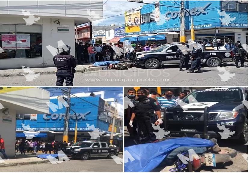 Muere motociclista tras ser impactado por policía de Izúcar