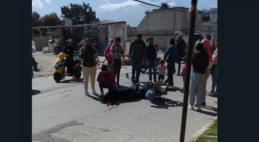 Hieren de gravedad a motociclista durante balacera en Texmelucan