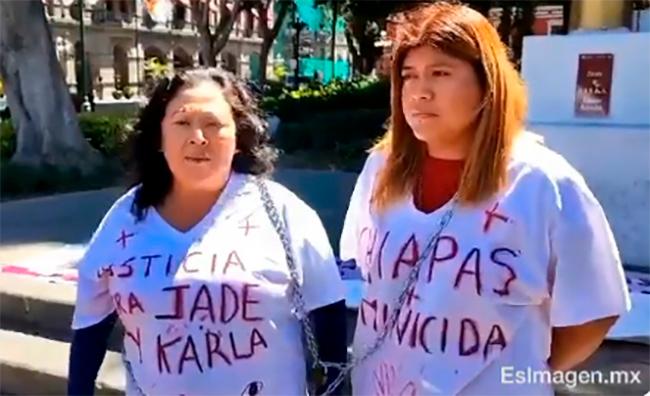 Madres de Jade y Karla, víctimas de feminicidio, exigen justicia en su marcha por Puebla