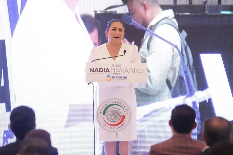 Notifica Nadia Navarro al Senado su cambio de bancada del PAN al PRI