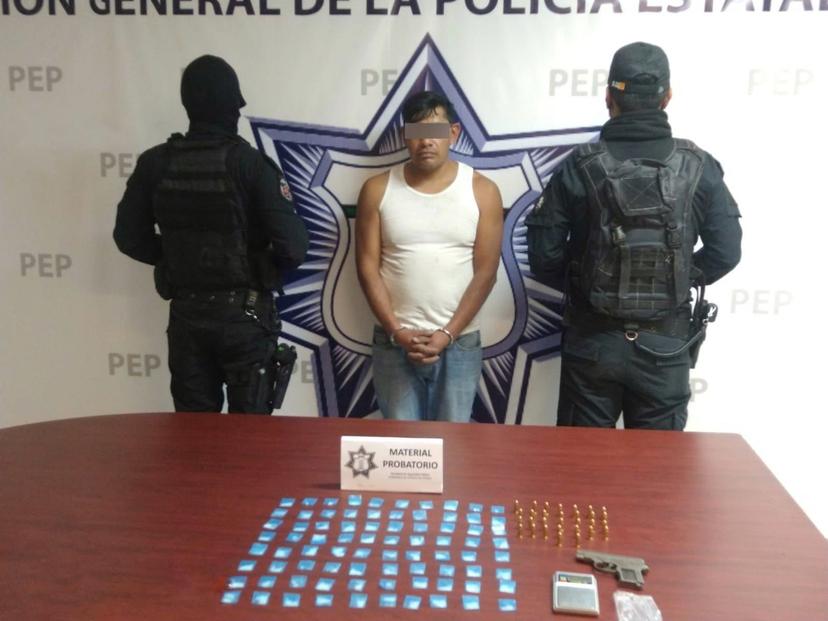 Detiene a presunto narcovendedor en Santa Isabel Cholula