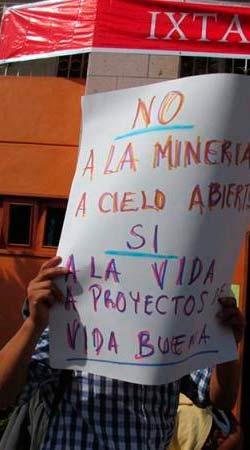 Declararán territorio libre de minería a Ixtacamaxtitlán