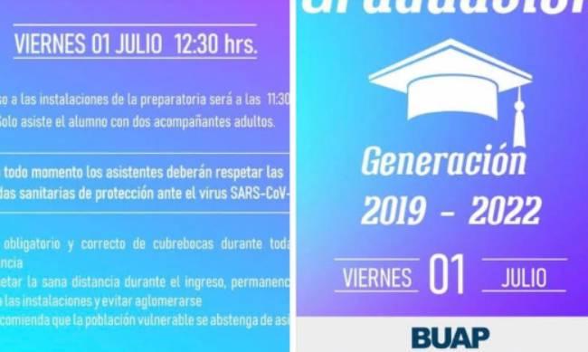 Por covid cancelan ceremonia de fin de cursos de prepa BUAP de Atlixco