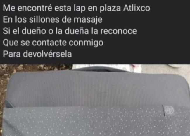 Atlixquense se hace viral por devolver la computadora que se encontró