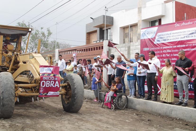 Ayala atiende rezago de obra pública en Atlixco