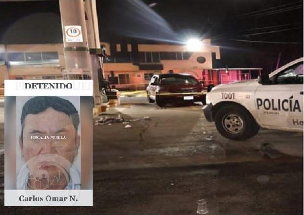 Él es Carlos Omar, quien disparó a su ex pareja en una gasolinera de Puebla