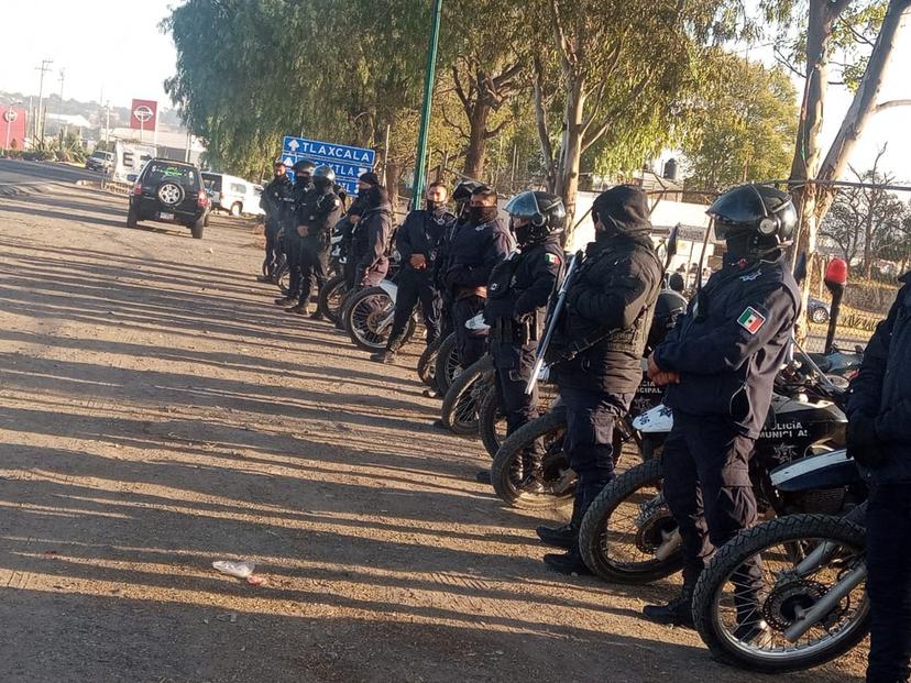 Montan operativo para evitar ingreso de ambulantes a calles de Texmelucan