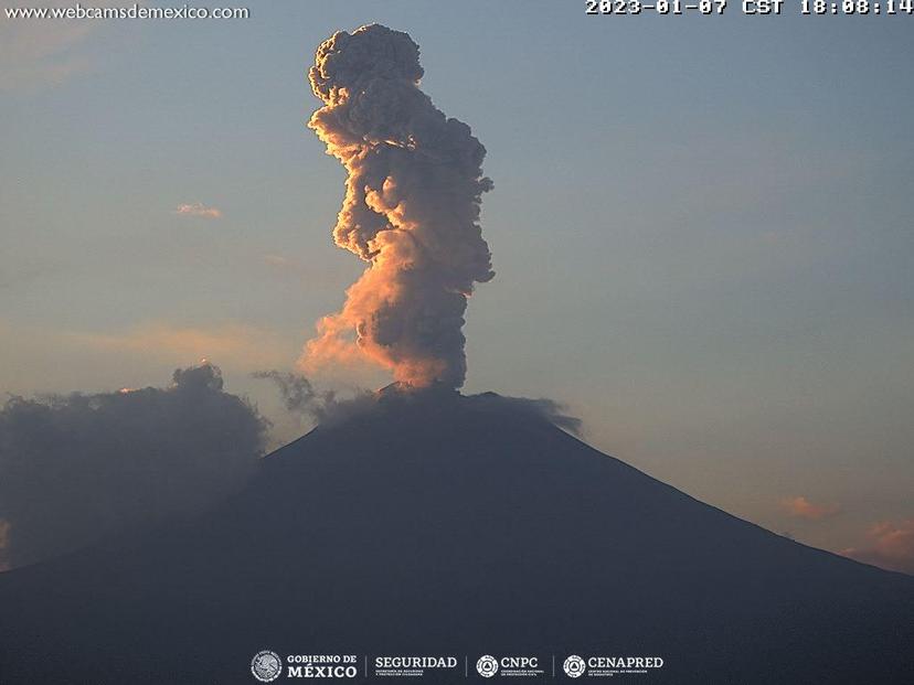 Popocatépetl registra 118 exhalaciones en 24 horas