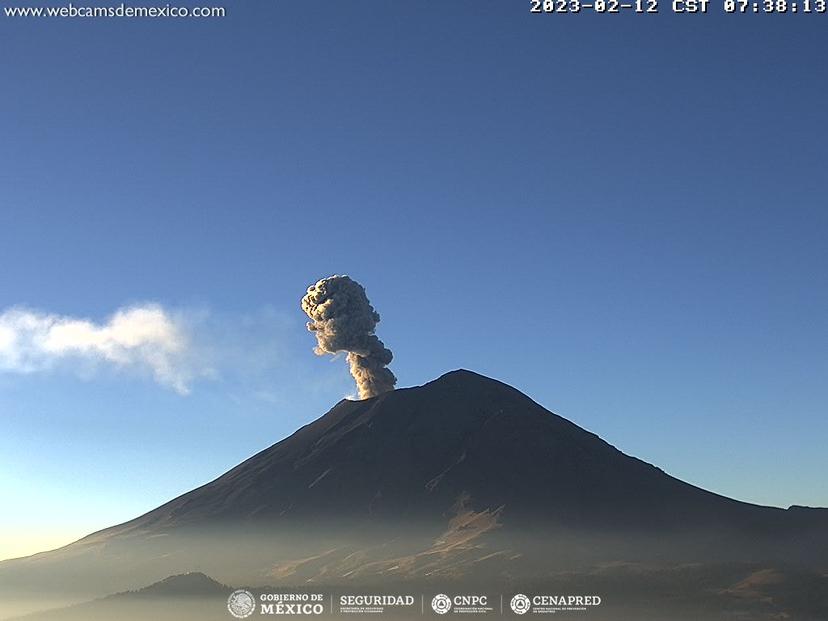 Popocatépetl registra 144 exhalaciones y 15 explosiones en 24 horas