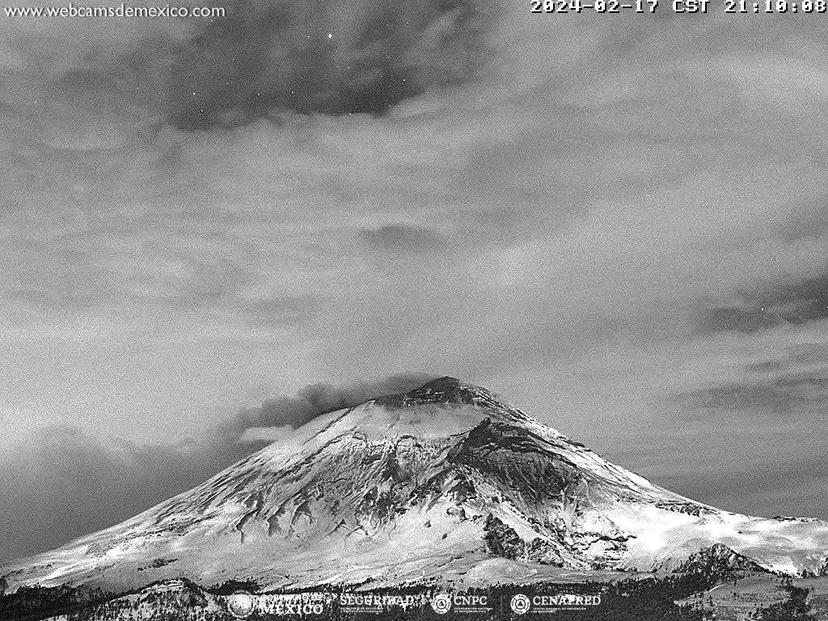 Popocatépetl registra 1365 minutos de tremor y ceniza cae hasta Tlaxcala