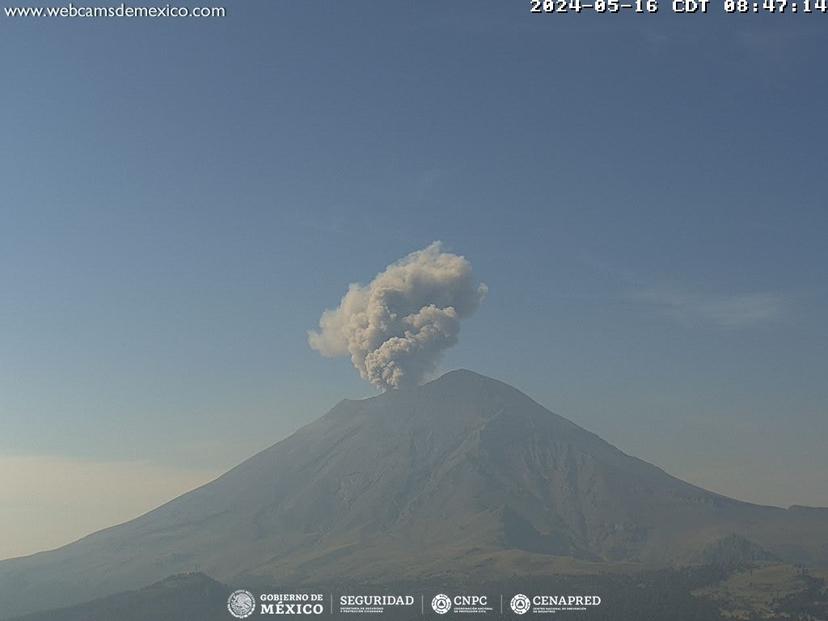 Popocatépetl anda calmado; solo registra 42 exhalaciones