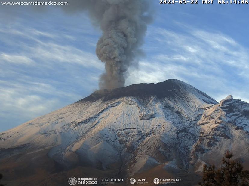 Popocatépetl baja intensidad y registra 5 exhalaciones en 24 horas