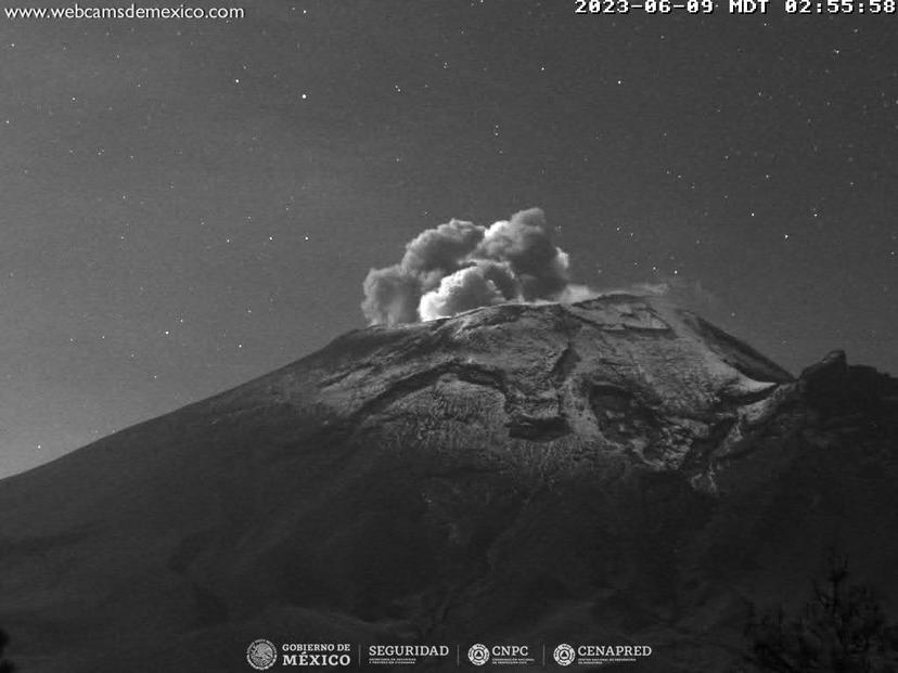 Popocatépetl registra 67 exhalaciones y una explosión en 24 horas