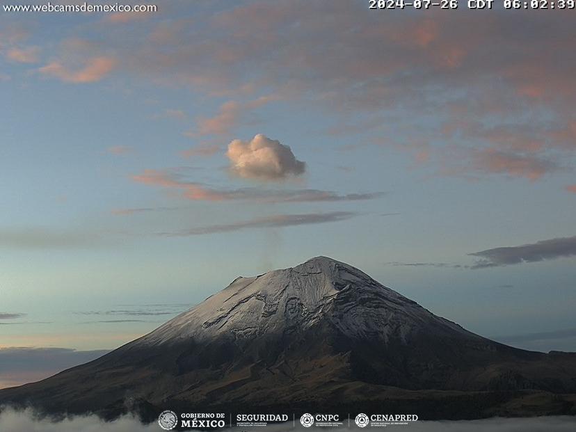 Popocatépetl registra 51 exhalaciones en 24 horas