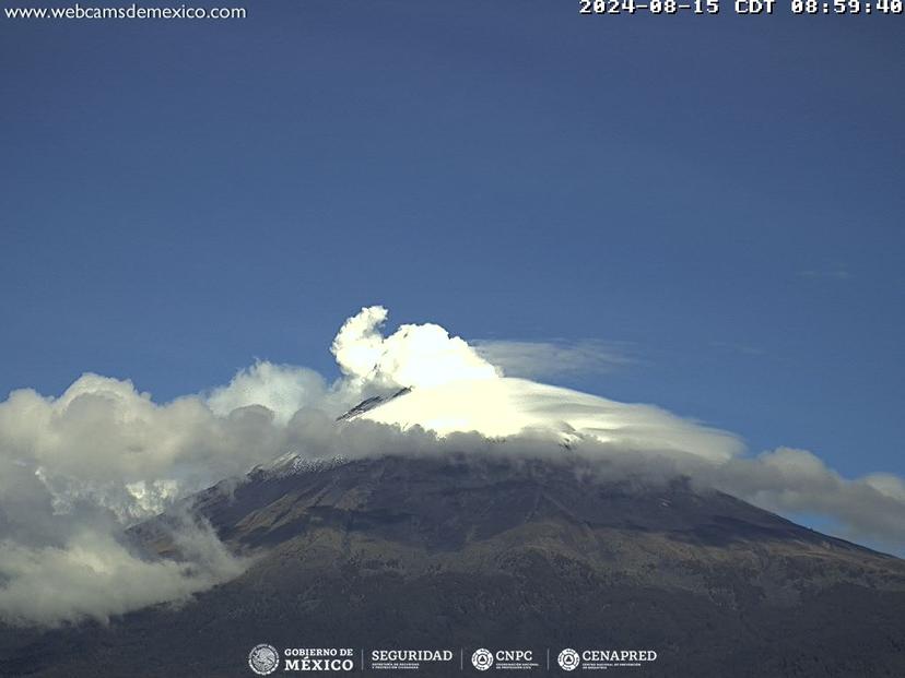 Popocatépetl registra 32 exhalaciones y 110 minutos de tremor