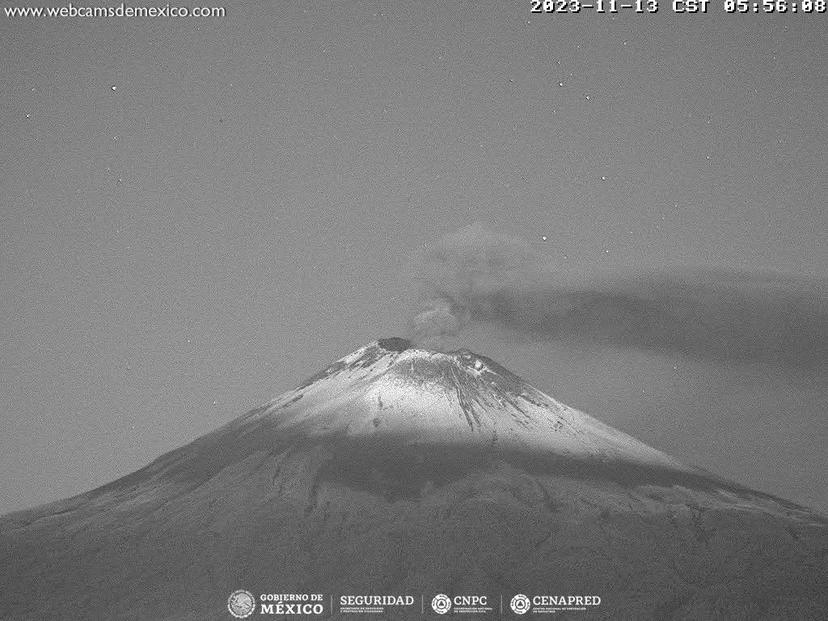 Popocatépetl registra 22 exhalaciones pero ceniza llega a Amecameca