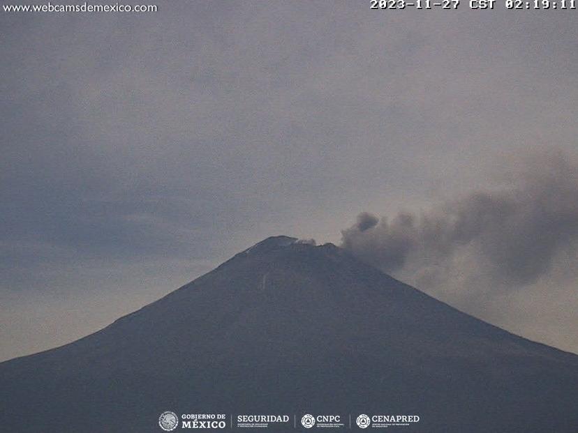 Popocatépetl, muy en calma; se registran 13 exhalaciones