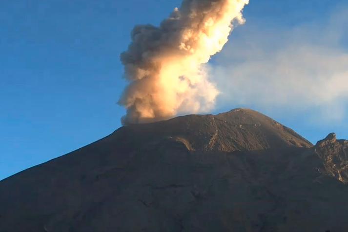 Popocatépetl registra 43 exhalaciones en 24 horas