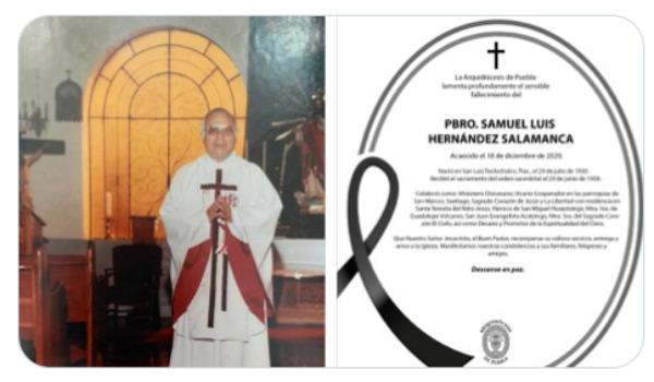 Confirma Arquidiócesis de Puebla muerte del sacerdote Samuel Hernández