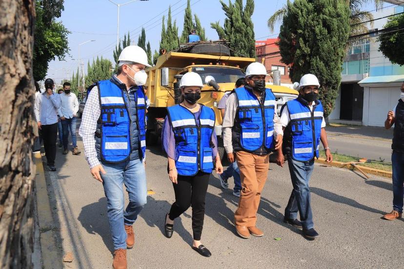 Banderazo al programa intensivo de bacheo en San Pedro Cholula