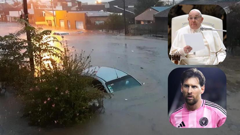 Por inundaciones, Messi y Papa Francisco piden ayuda para Bahía Blanca