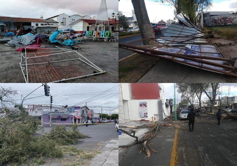 Rachas de viento dejan afectaciones en al menos ocho estados