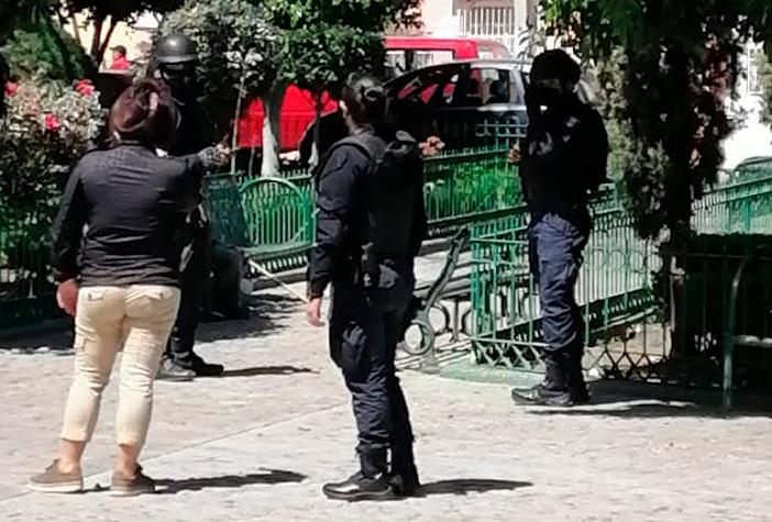 Realizan operativo contra drogadictos en el parque La Rotonda en Atlixco