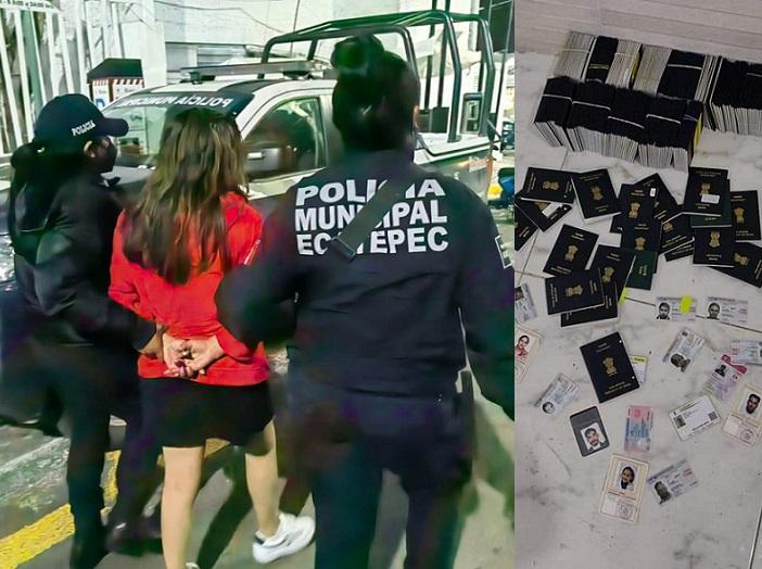 Cae mujer con 200 pasaportes falsos y ofrece mordida de 500 mp